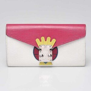 Louis Vuitton Limited Edition Pivoine Epi Leather Tribal Mask Sarah Wallet